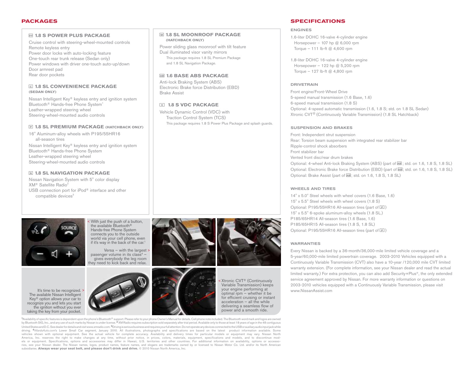 2011 Nissan Versa Brochure Page 3
